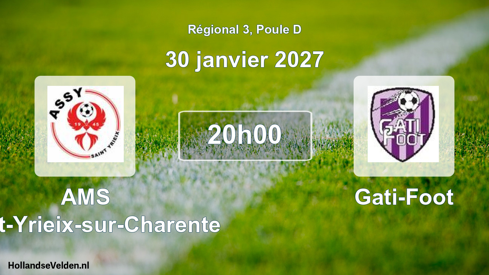 Scheduled Match: AMS Saint-Yrieix-sur-Charente - Gati-Foot (30 January 2027)
