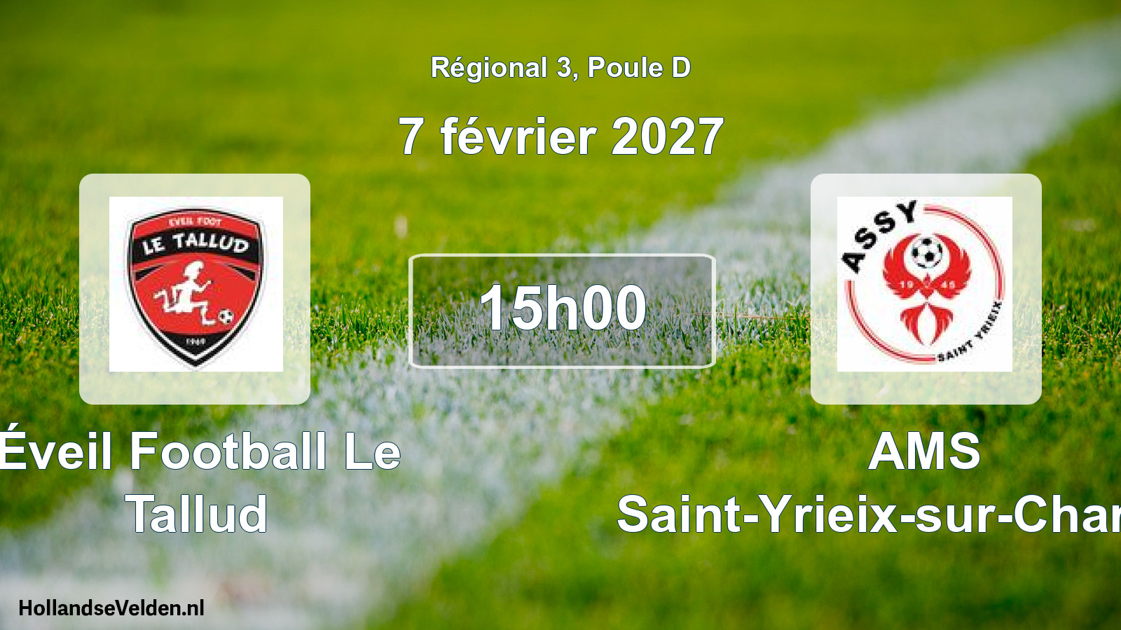 Scheduled Match: Éveil Football Le Tallud - AMS Saint-Yrieix-sur-Charente (7 February 2027)