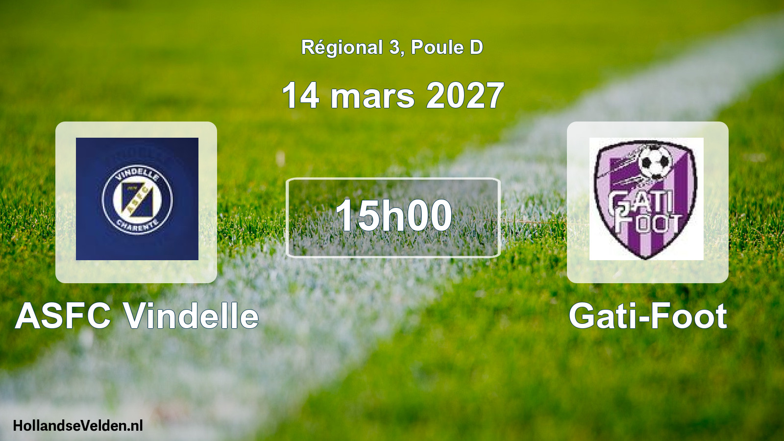 Geplande wedstrijd: ASFC Vindelle - Gati-Foot (14 maart 2027)