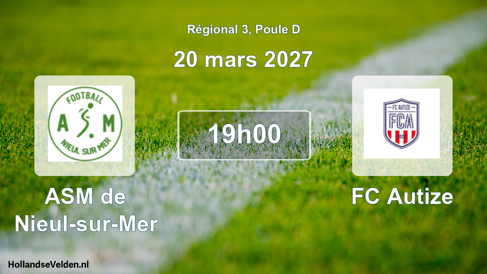 Scheduled Match: ASM de Nieul-sur-Mer - FC Autize (20 March 2027)