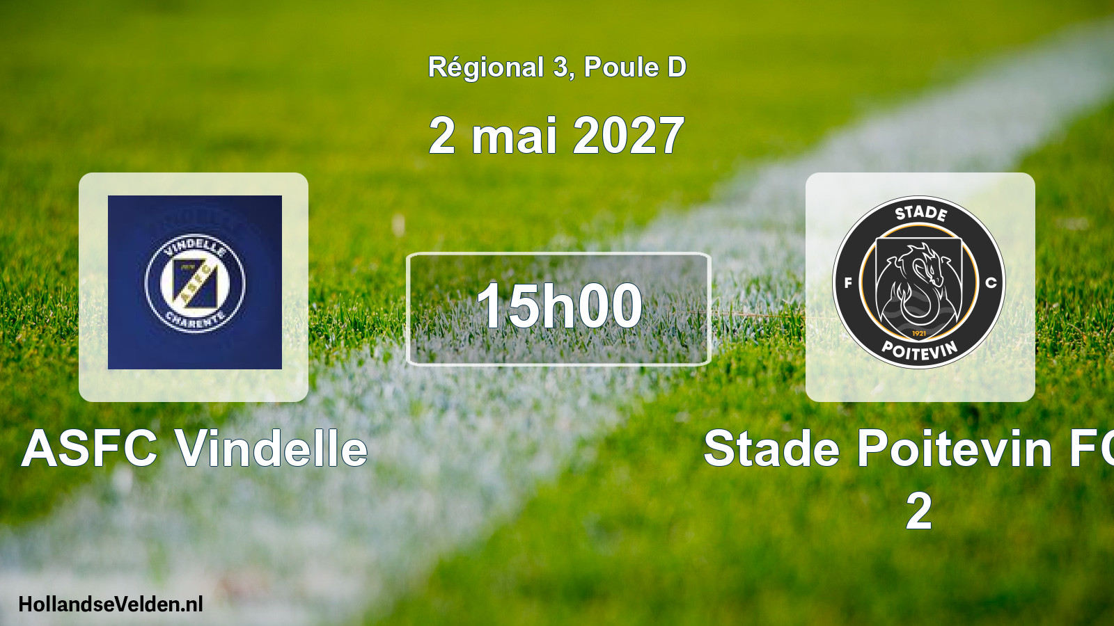 Scheduled Match: ASFC Vindelle - Stade Poitevin FC 2 (2 May 2027)