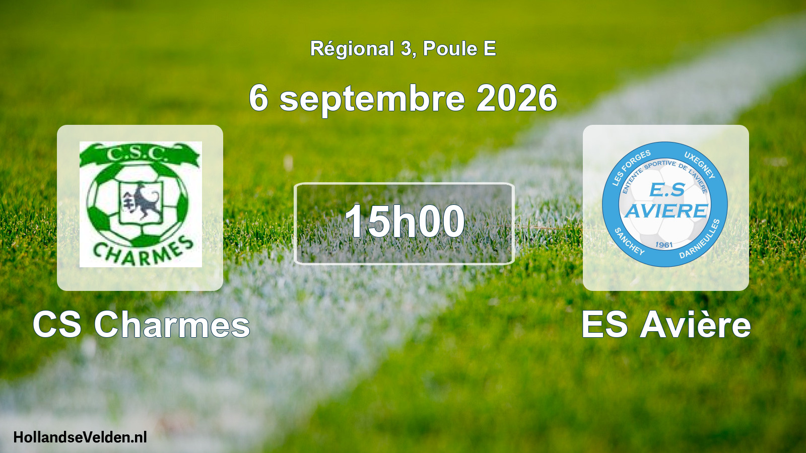 Scheduled Match: CS Charmes - ES Avière (6 September 2026)