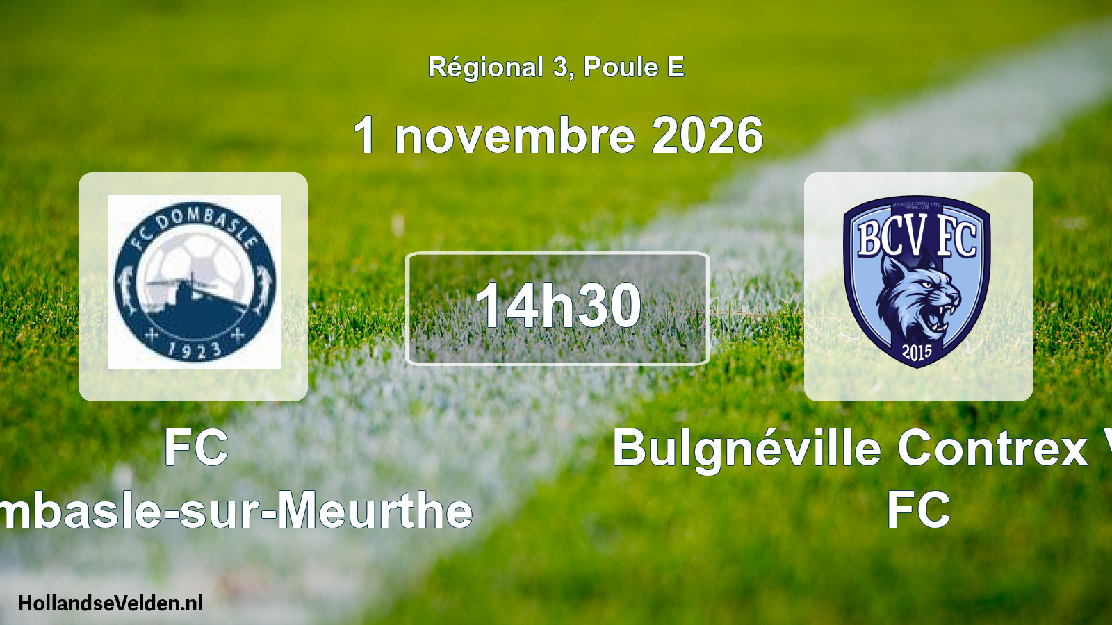 Scheduled Match: FC Dombasle-sur-Meurthe - Bulgnéville Contrex Vittel FC (1 November 2026)