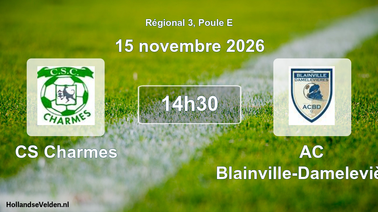 Scheduled Match: CS Charmes - AC Blainville-Damelevières (15 November 2026)