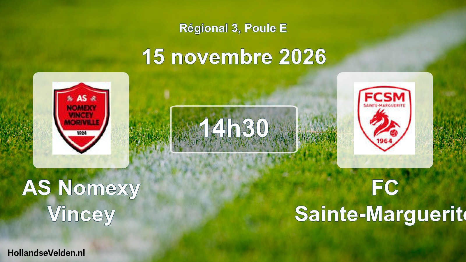 Scheduled Match: AS Nomexy Vincey - FC Sainte-Marguerite (15 November 2026)