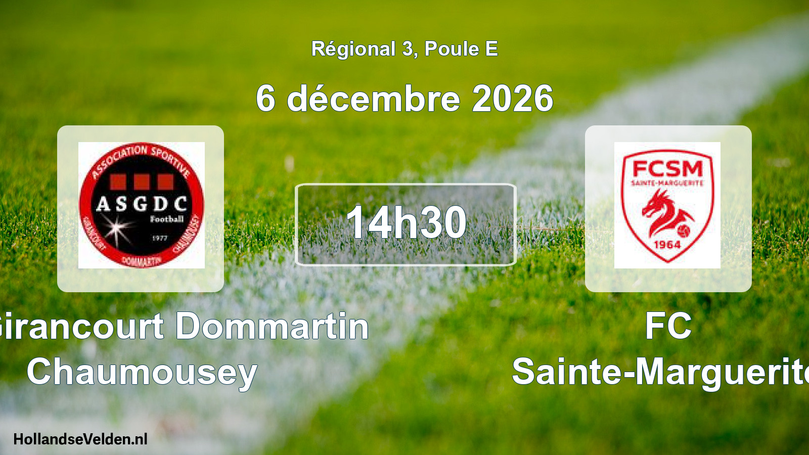 Scheduled Match: AS Girancourt Dommartin Chaumousey - FC Sainte-Marguerite (6 December 2026)