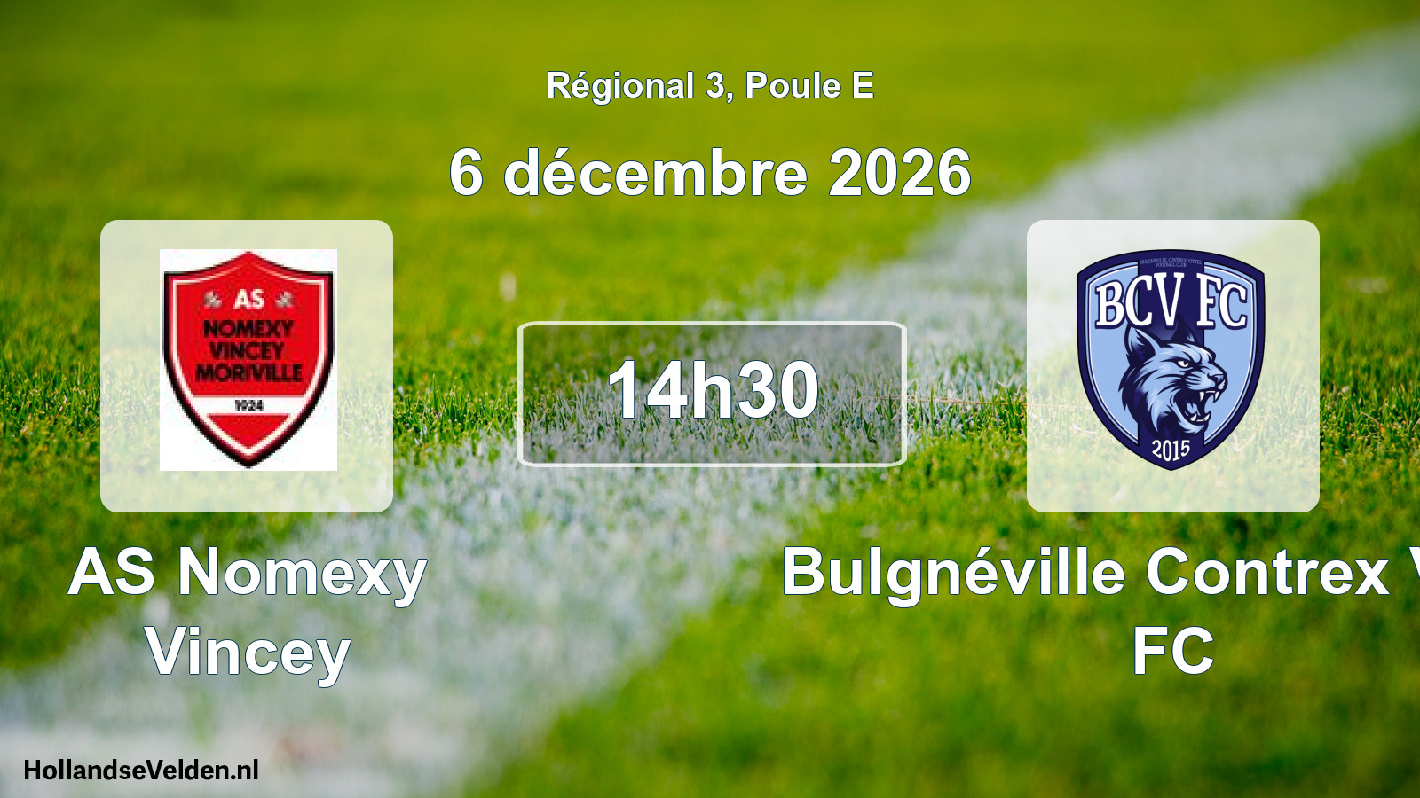 Scheduled Match: AS Nomexy Vincey - Bulgnéville Contrex Vittel FC (6 December 2026)