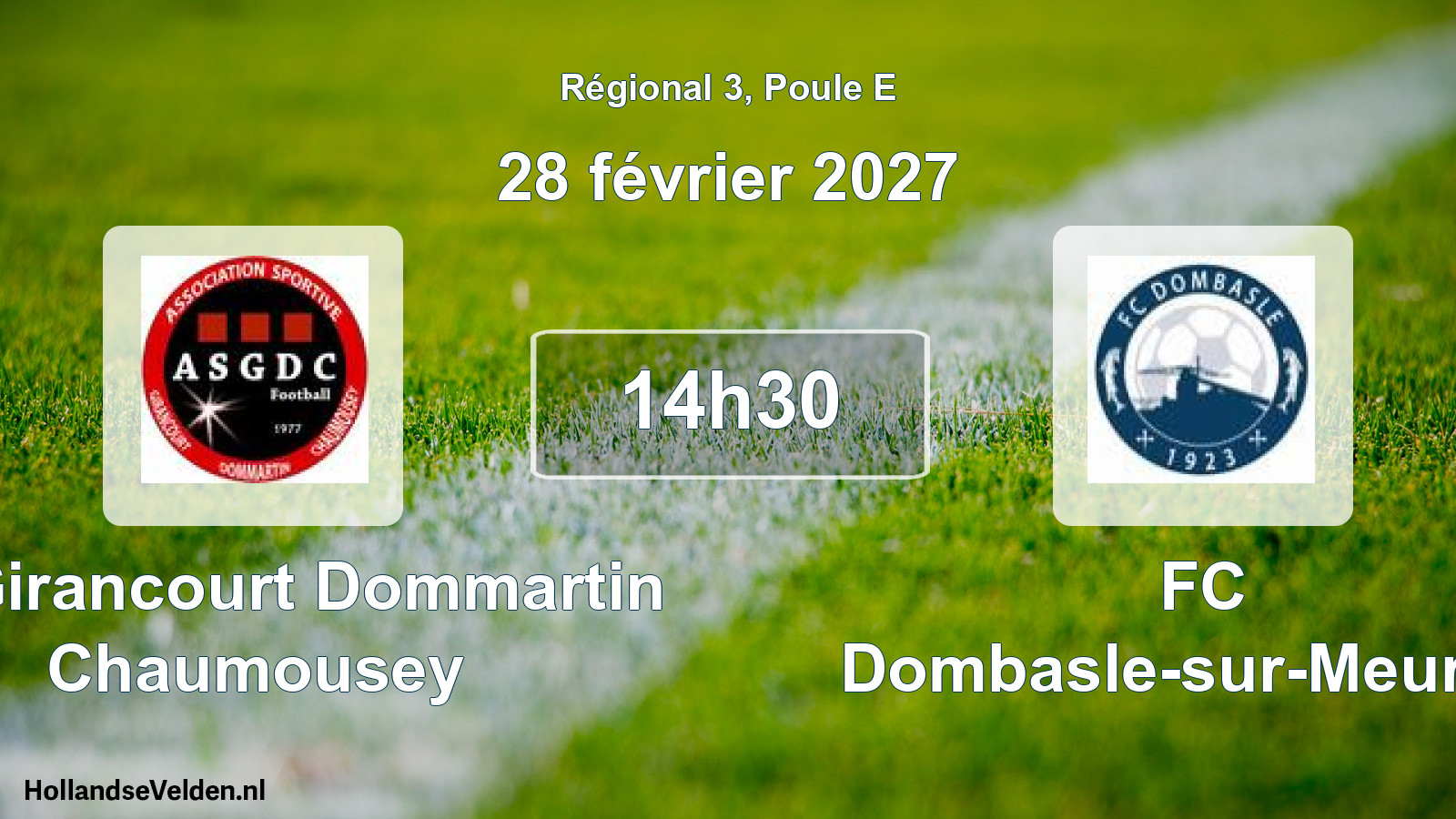 Scheduled Match: AS Girancourt Dommartin Chaumousey - FC Dombasle-sur-Meurthe (28 February 2027)