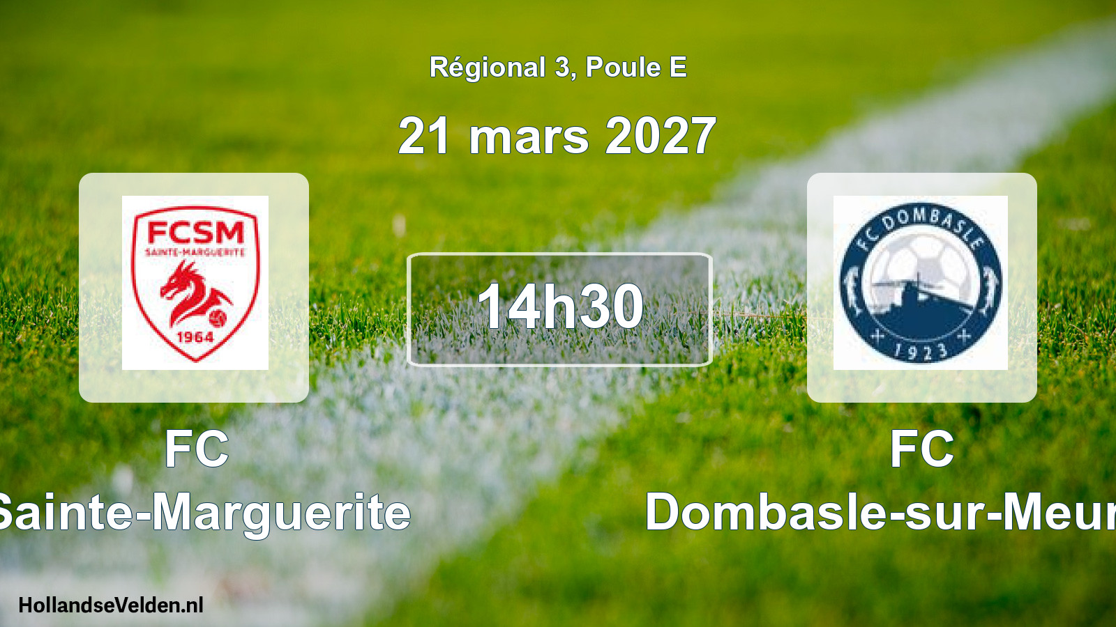 Scheduled Match: FC Sainte-Marguerite - FC Dombasle-sur-Meurthe (21 March 2027)
