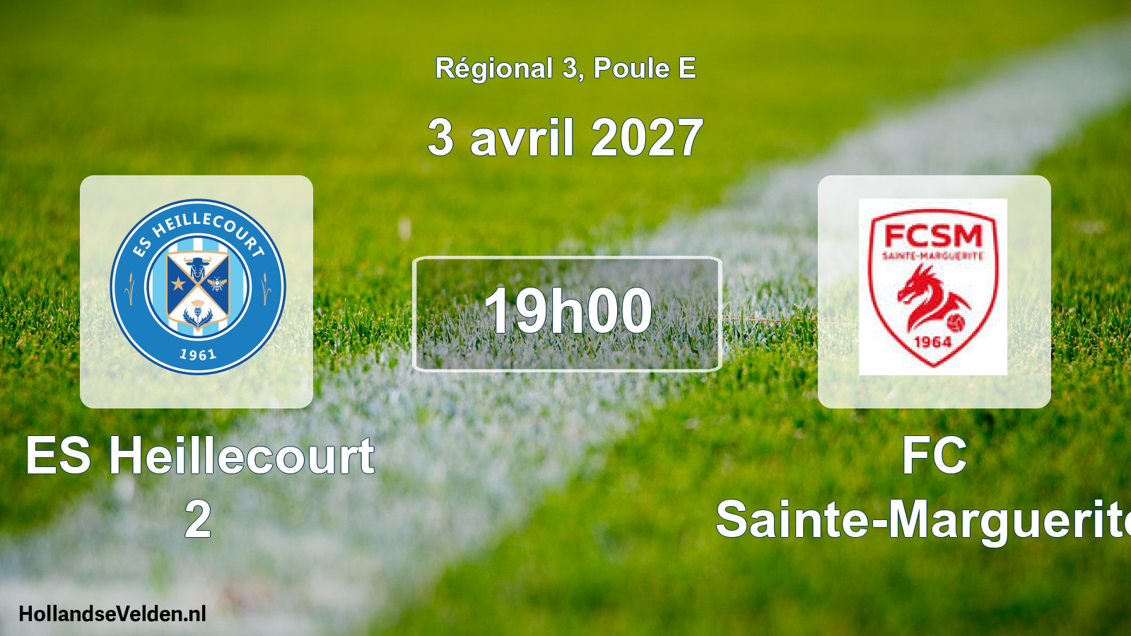 Scheduled Match: ES Heillecourt 2 - FC Sainte-Marguerite (3 April 2027)