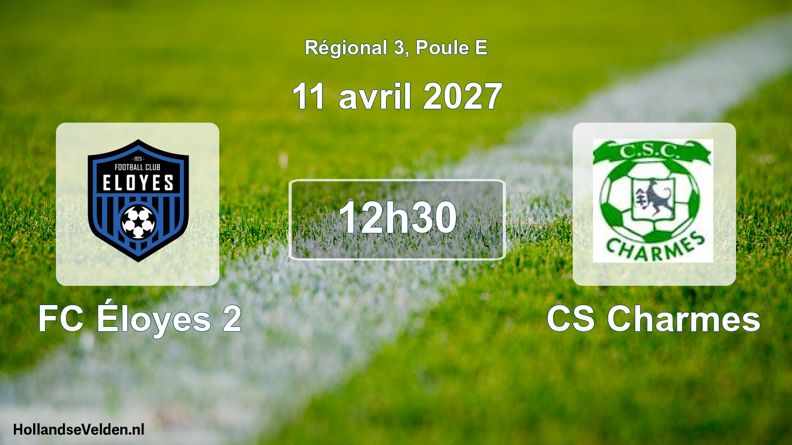Scheduled Match: FC Éloyes 2 - CS Charmes (11 April 2027)