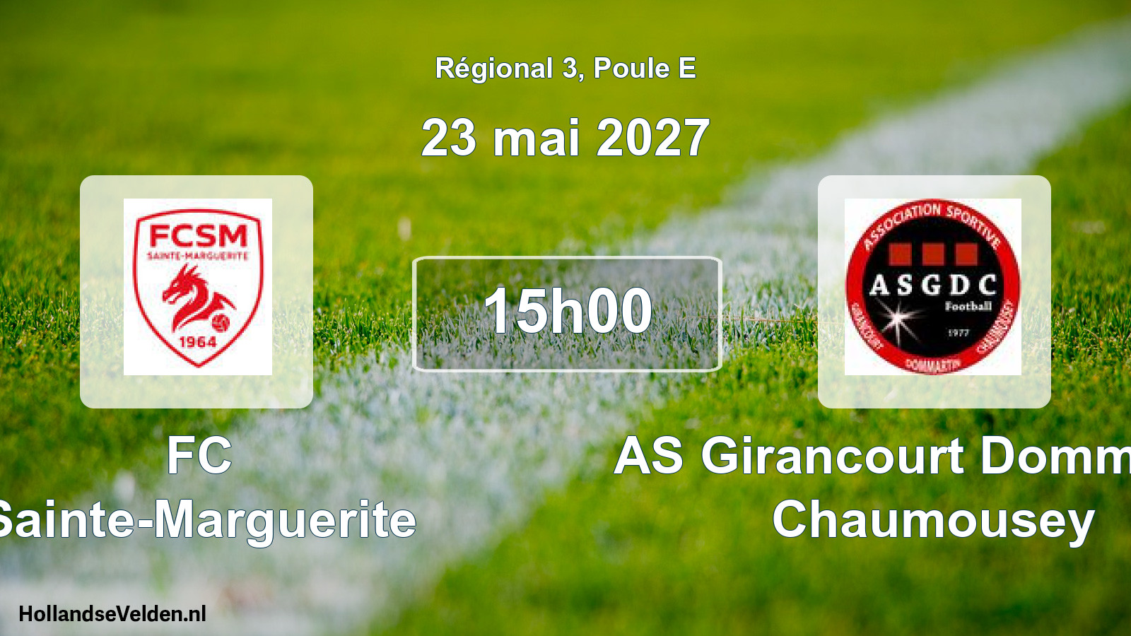 Scheduled Match: FC Sainte-Marguerite - AS Girancourt Dommartin Chaumousey (23 May 2027)