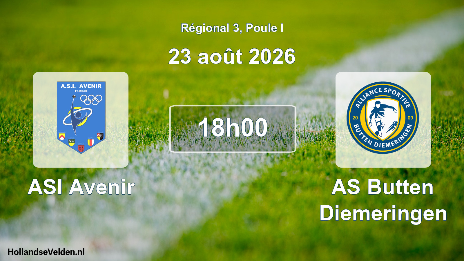 Scheduled Match: ASI Avenir - AS Butten Diemeringen (23 August 2026)
