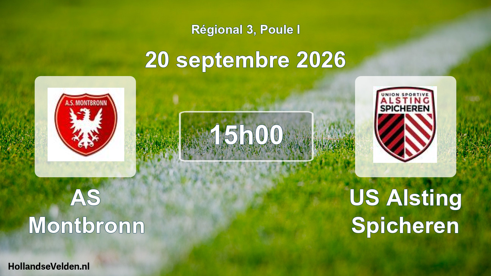 Scheduled Match: AS Montbronn - US Alsting Spicheren (20 September 2026)