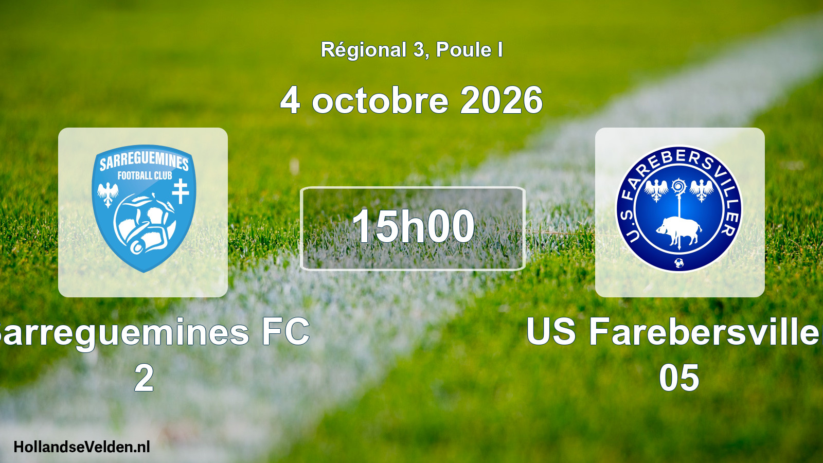 Scheduled Match: Sarreguemines FC 2 - US Farebersviller 05 (4 October 2026)