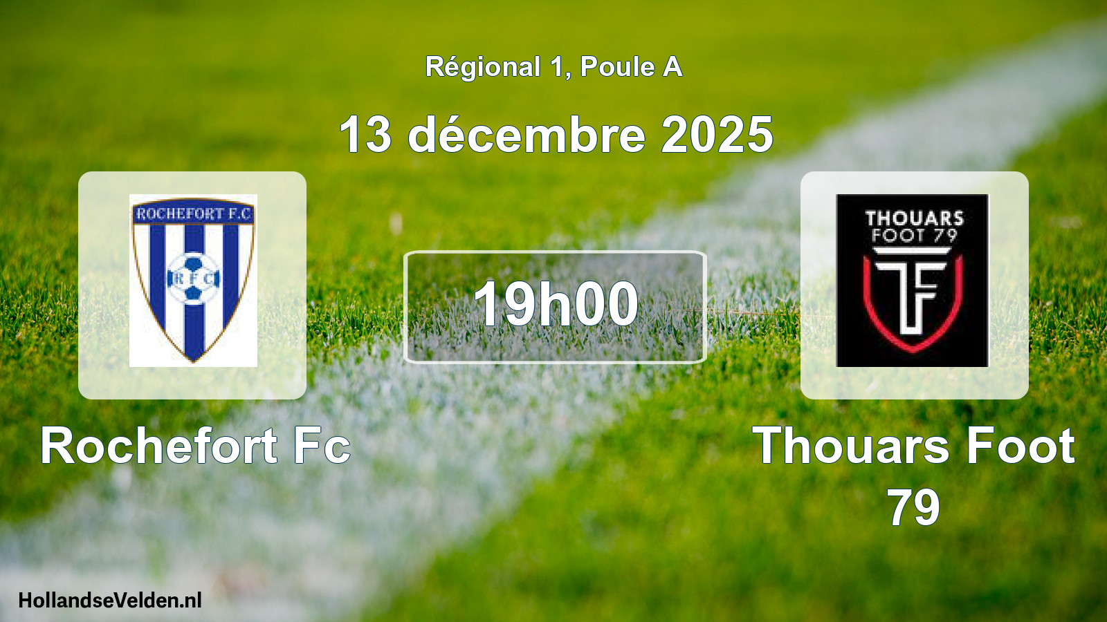 Geplande wedstrijd: Rochefort Fc - Thouars Foot 79 (30 novembre -1)