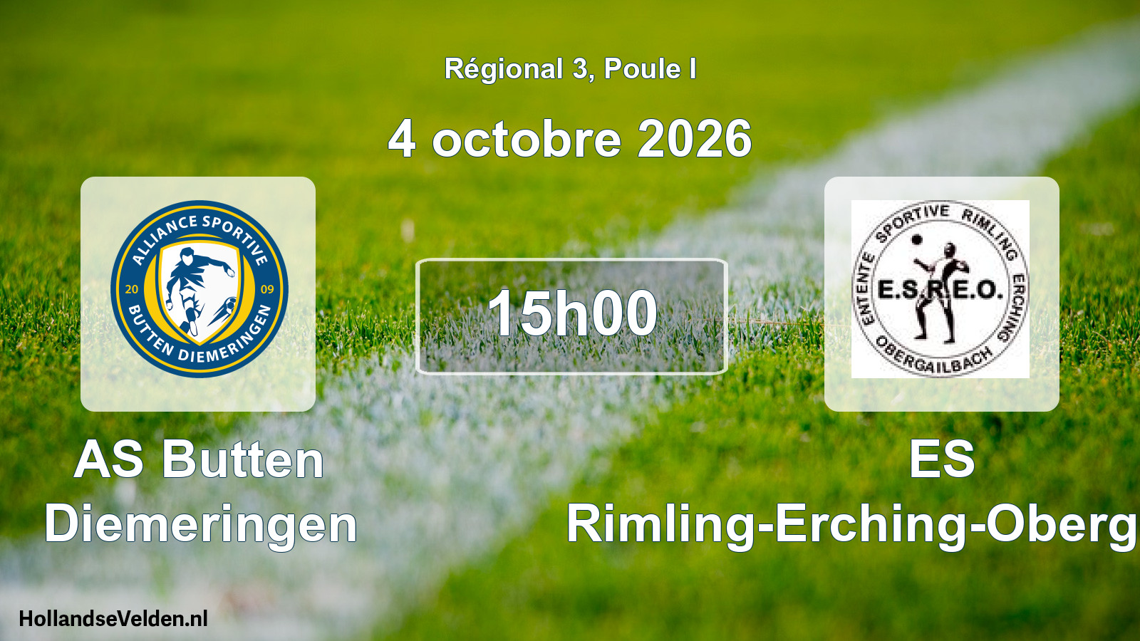 Match programmé: AS Butten Diemeringen - ES Rimling-Erching-Obergailbach (4 octobre 2026)