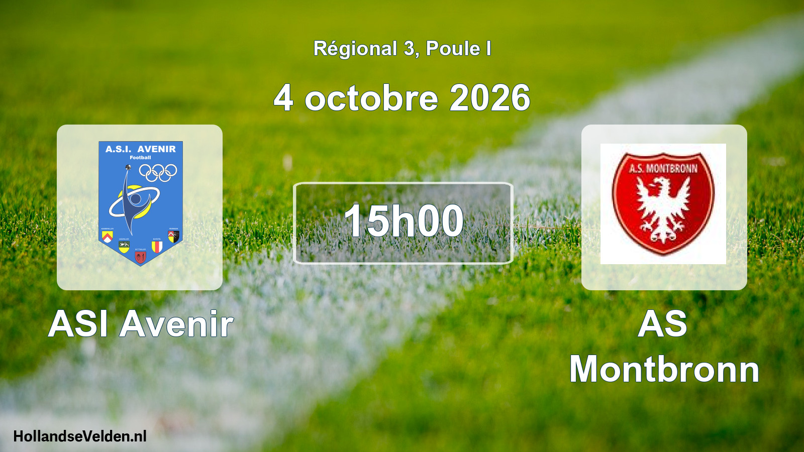 Geplande wedstrijd: ASI Avenir - AS Montbronn (4 oktober 2026)
