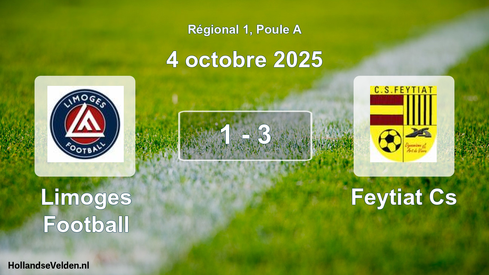 Total number of matches played: Limoges Football - Feytiat Cs 1 - 3 (4 October 2025)