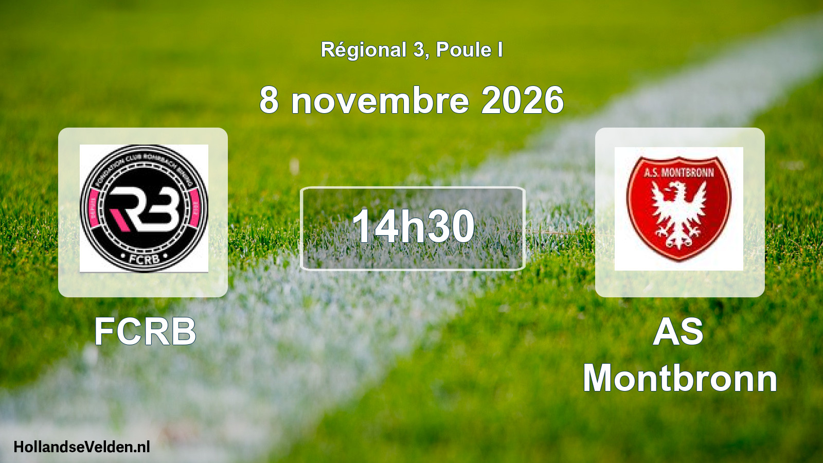 Scheduled Match: FCRB - AS Montbronn (8 November 2026)