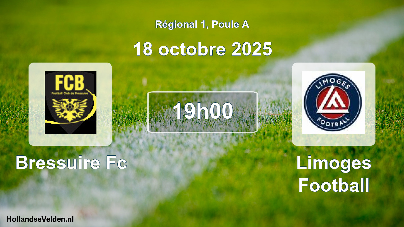 Scheduled Match: Bressuire Fc - Limoges Football (18 October 2025)