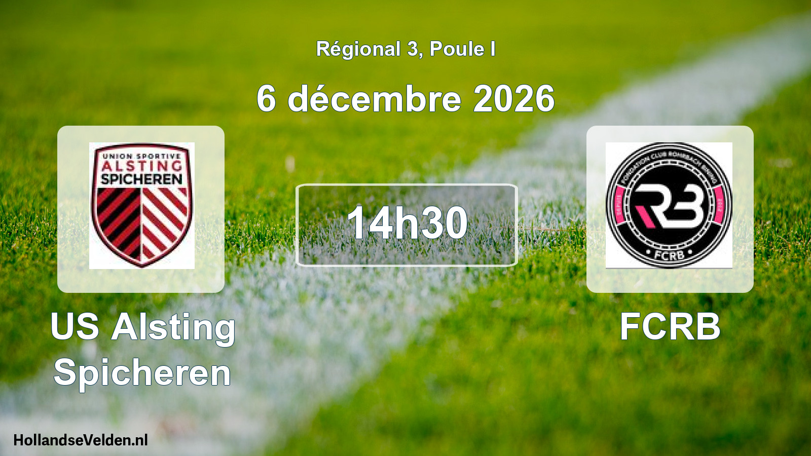Geplande wedstrijd: US Alsting Spicheren - FCRB (6 december 2026)