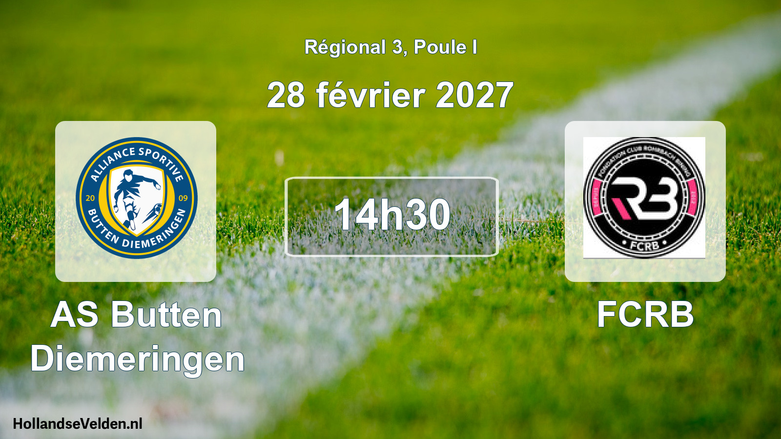 Match programmé: AS Butten Diemeringen - FCRB (28 février 2027)
