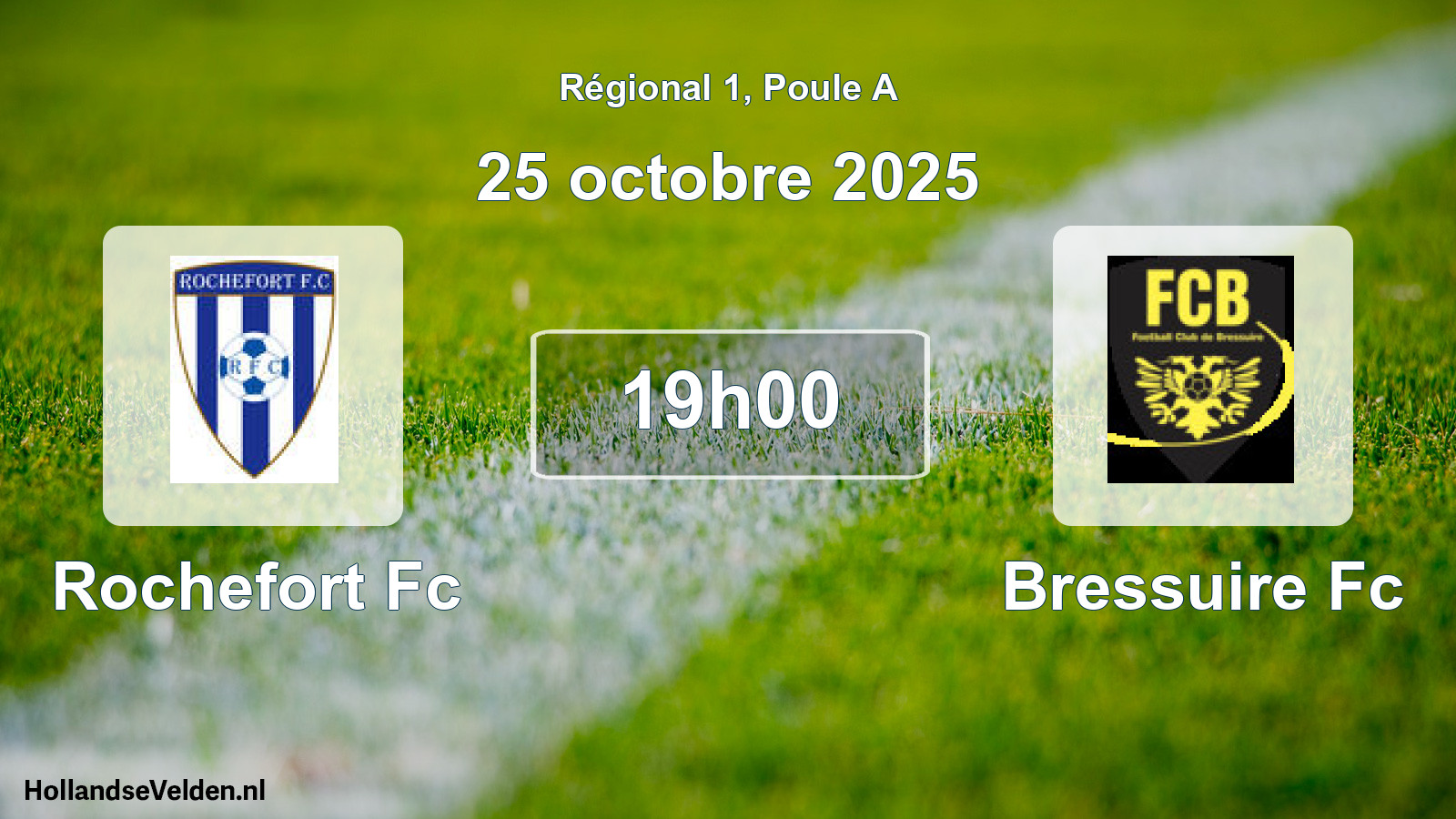 Scheduled Match: Rochefort Fc - Bressuire Fc (25 October 2025)