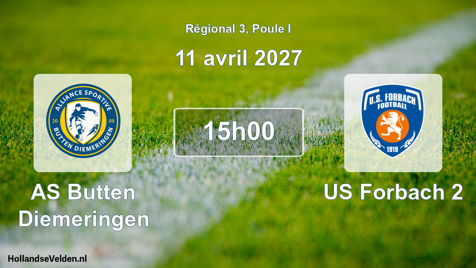 Geplande wedstrijd: AS Butten Diemeringen - US Forbach 2 (11 april 2027)