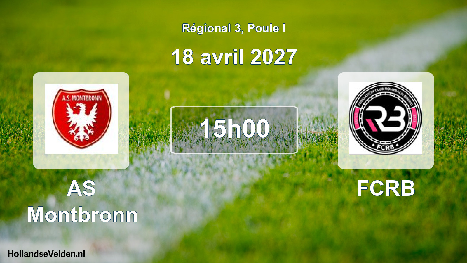 Match programmé: AS Montbronn - FCRB (18 avril 2027)