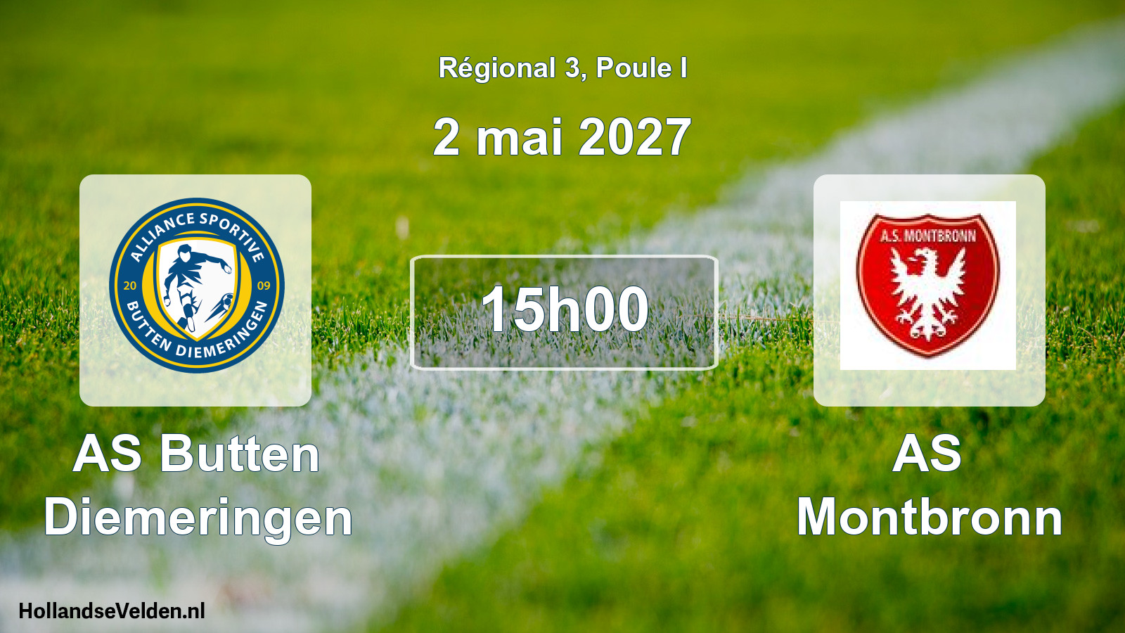 Match programmé: AS Butten Diemeringen - AS Montbronn (2 mai 2027)