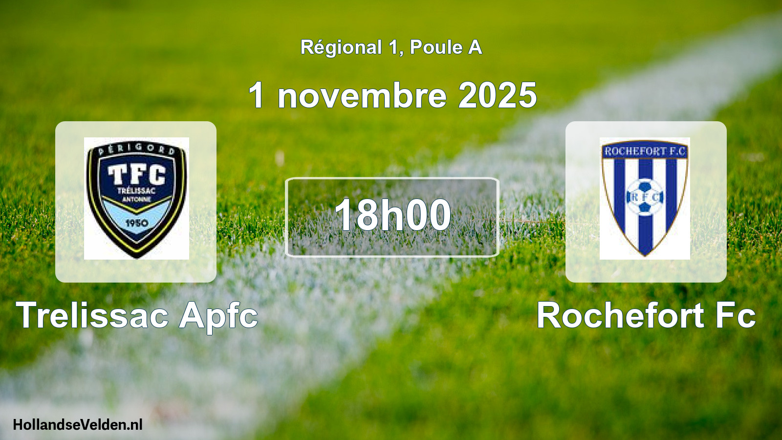 Scheduled Match: Trelissac Apfc - Rochefort Fc (1 November 2025)