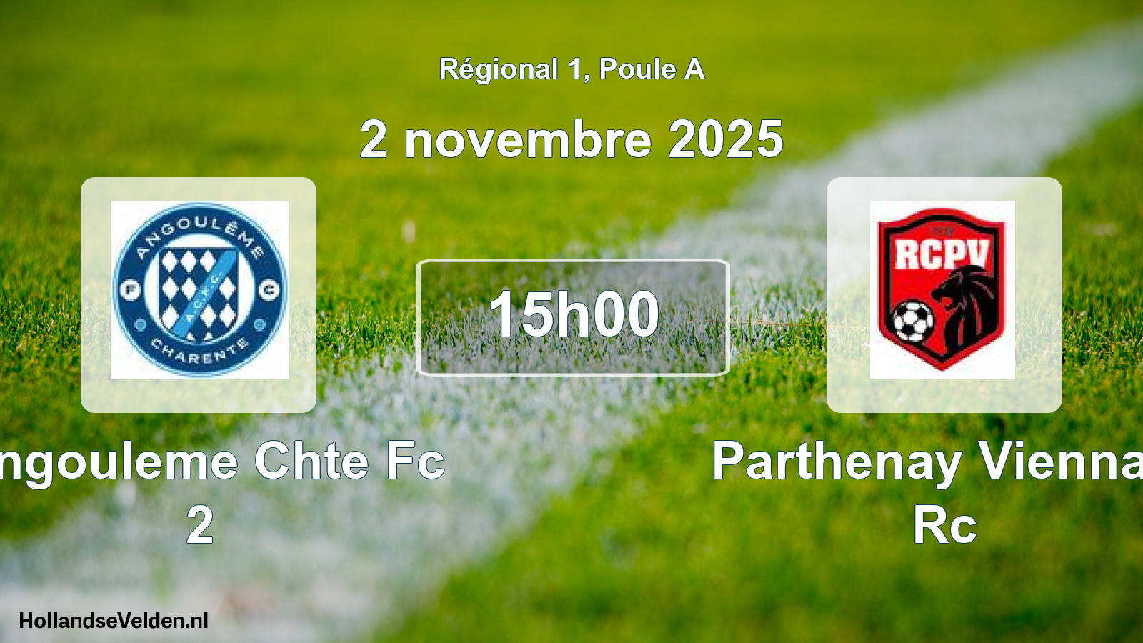Scheduled Match: Angouleme Chte Fc 2 - Parthenay Viennay Rc (2 November 2025)
