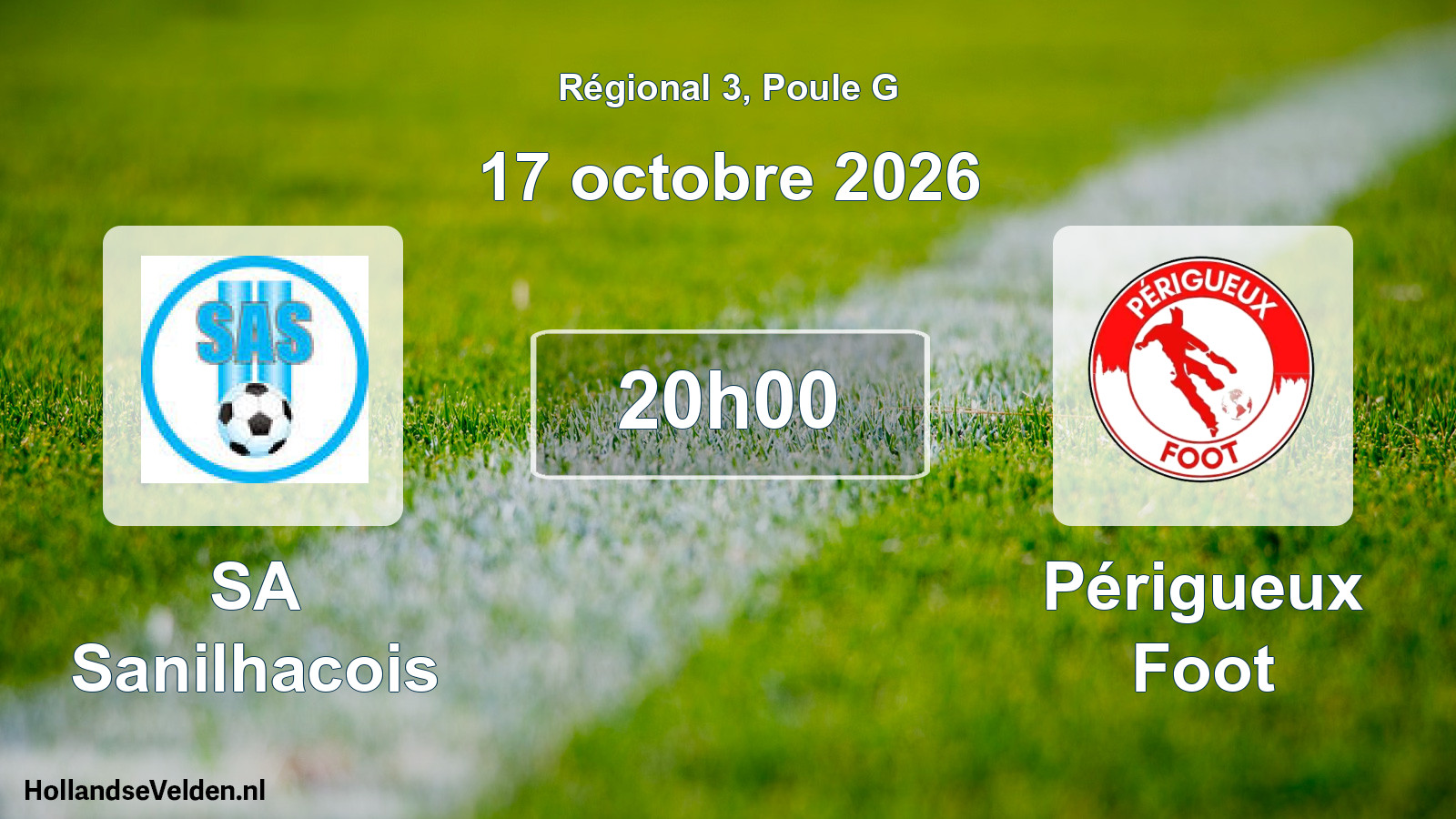 Match programmé: SA Sanilhacois - Périgueux Foot (17 octobre 2026)