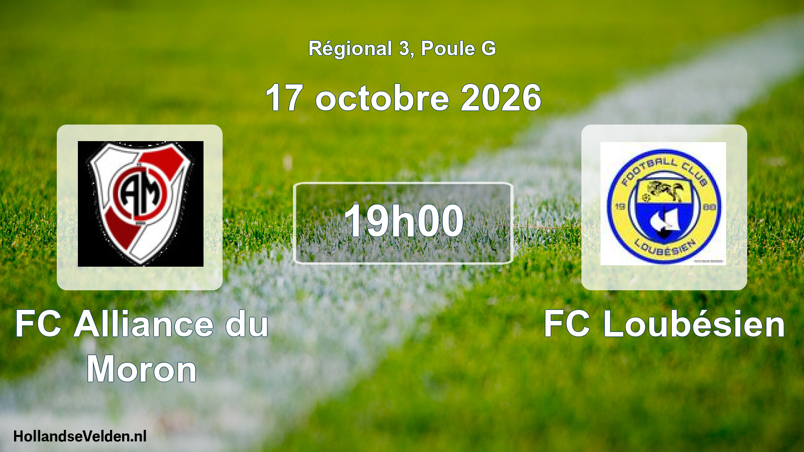 Scheduled Match: FC Alliance du Moron - FC Loubésien (17 October 2026)