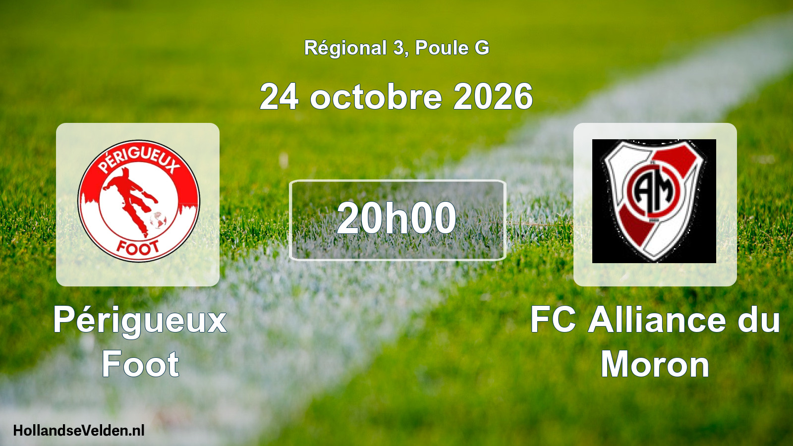 Scheduled Match: Périgueux Foot - FC Alliance du Moron (24 October 2026)