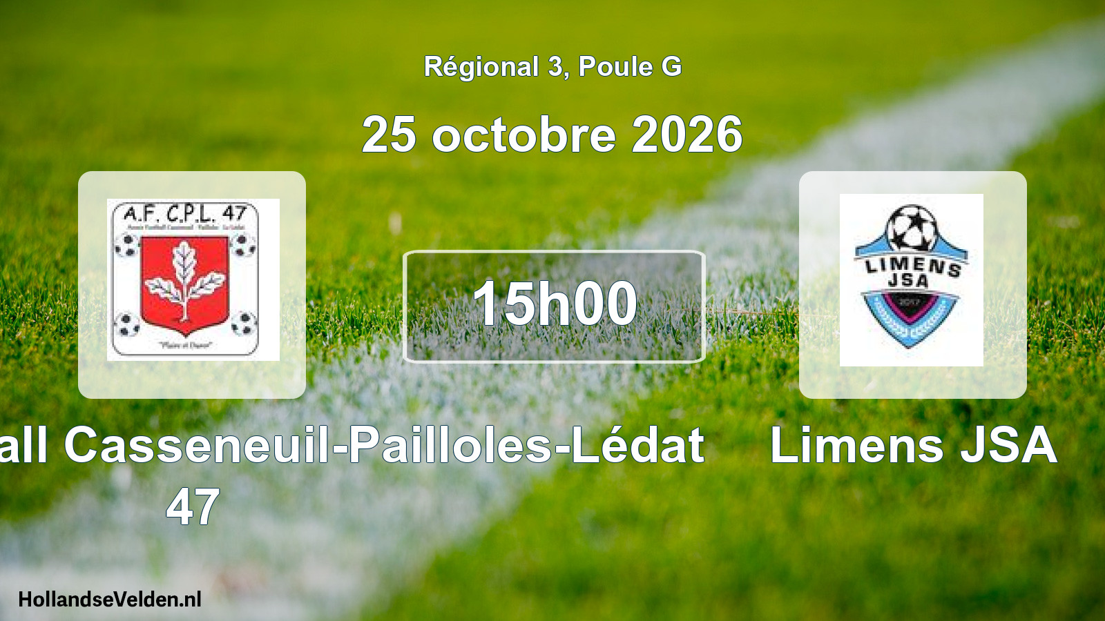 Scheduled Match: Avenir Football Casseneuil-Pailloles-Lédat 47 - Limens JSA (25 October 2026)