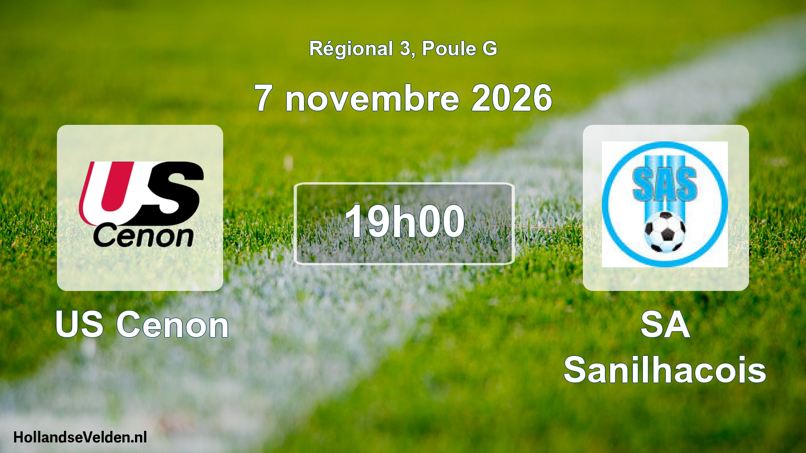 Scheduled Match: US Cenon - SA Sanilhacois (7 November 2026)