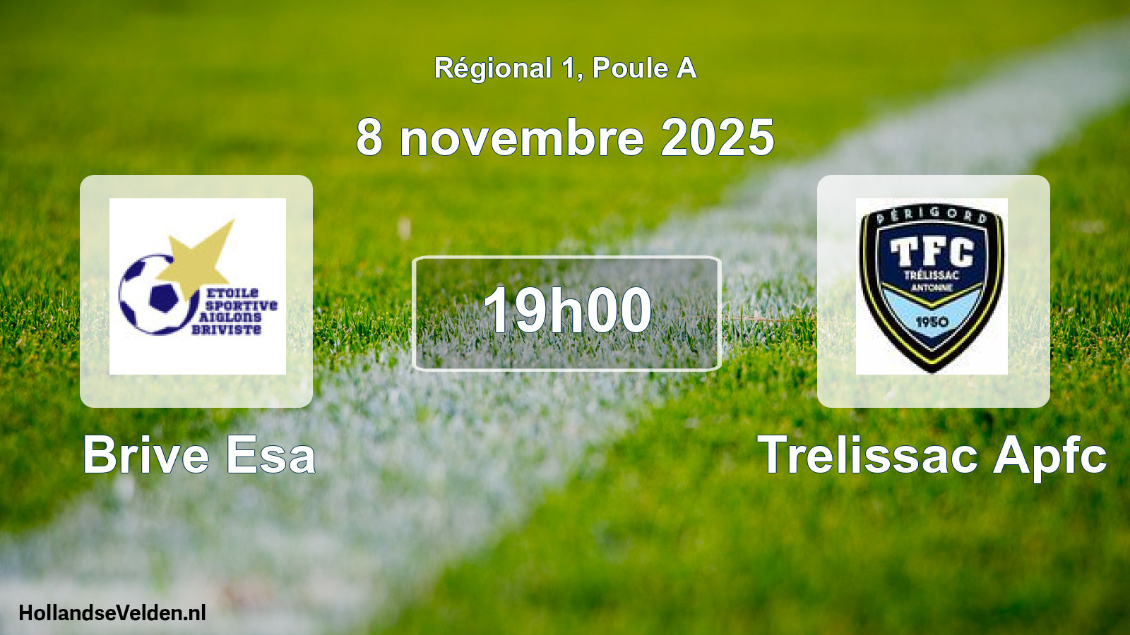 Geplande wedstrijd: Brive Esa - Trelissac Apfc (8 november 2025)