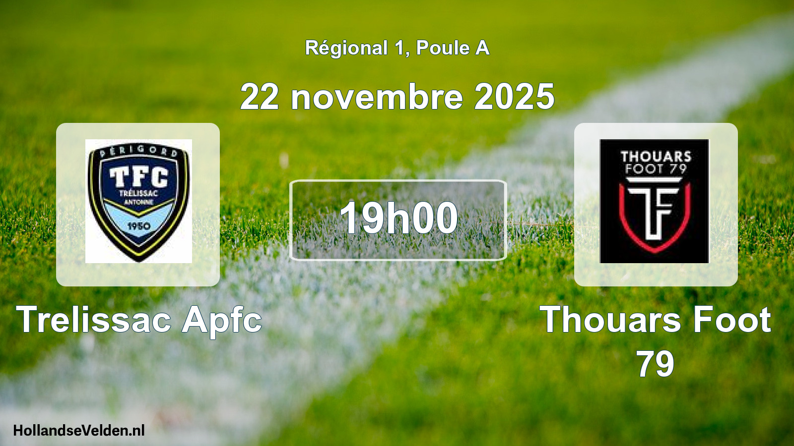 Scheduled Match: Trelissac Apfc - Thouars Foot 79 (22 November 2025)