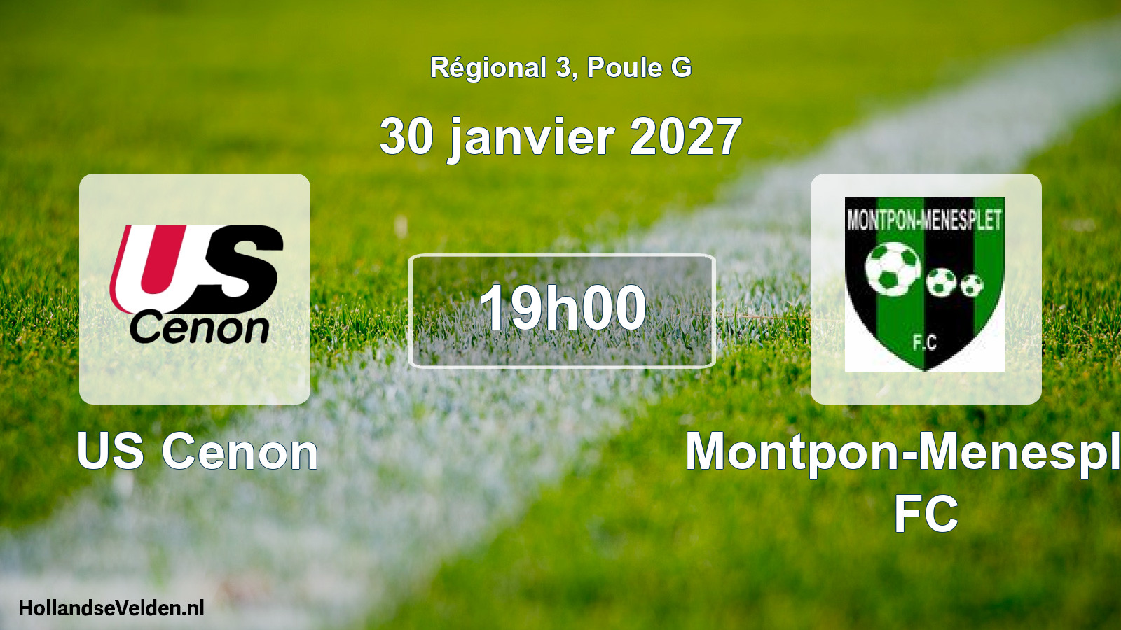 Scheduled Match: US Cenon - Montpon-Menesplet FC (30 January 2027)