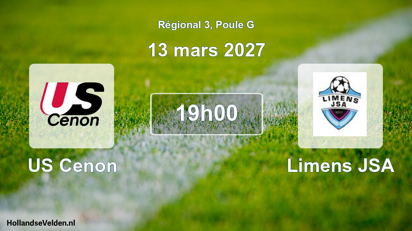 Scheduled Match: US Cenon - Limens JSA (13 March 2027)