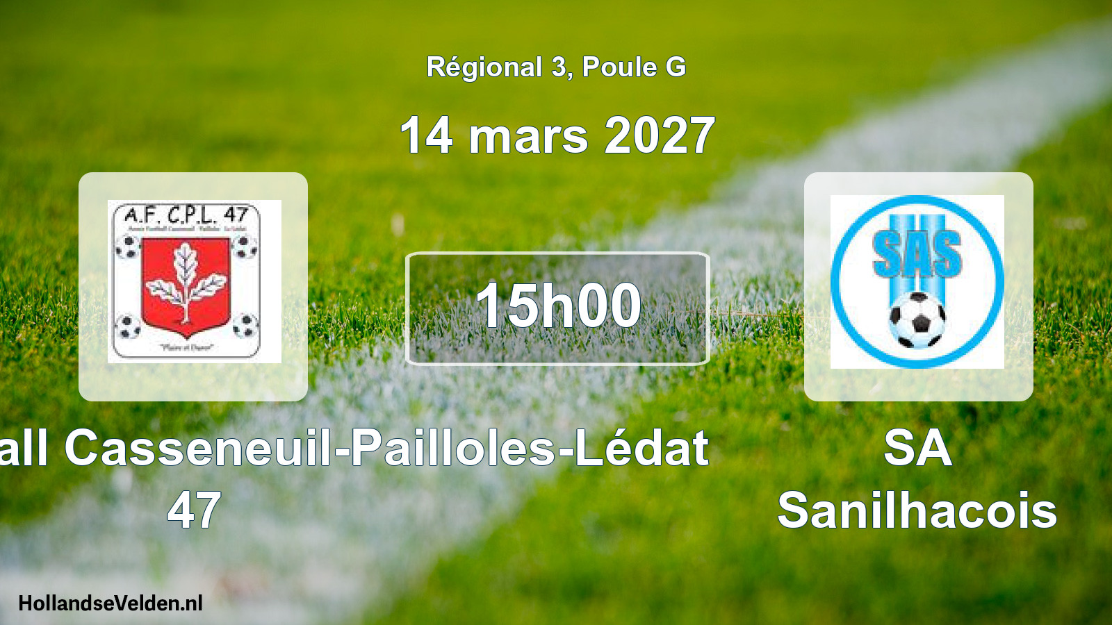Scheduled Match: Avenir Football Casseneuil-Pailloles-Lédat 47 - SA Sanilhacois (14 March 2027)