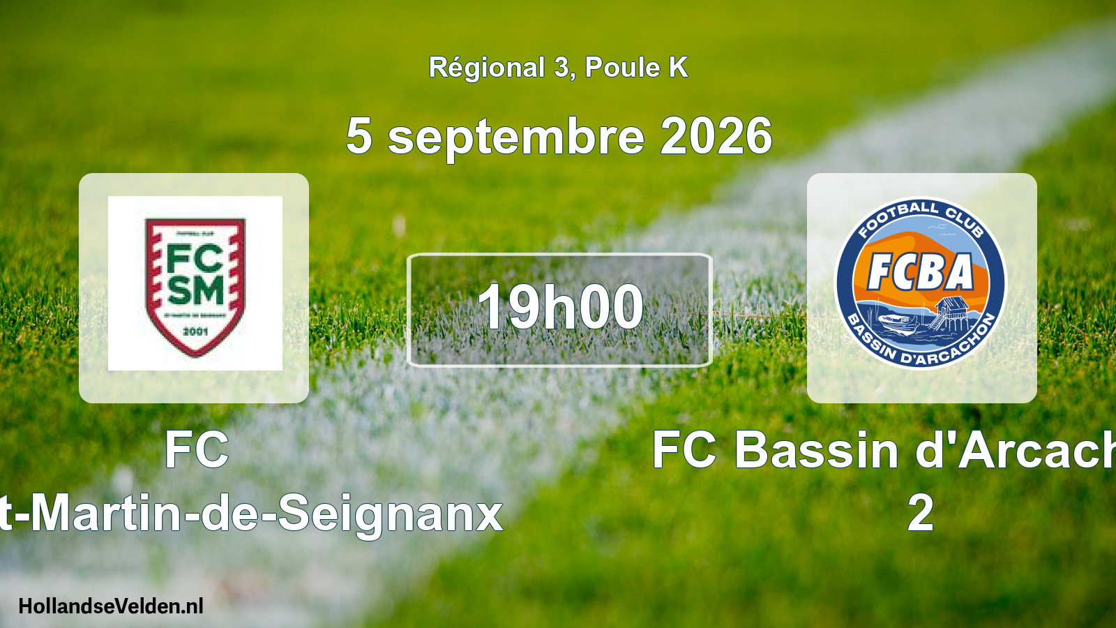 Scheduled Match: FC Saint-Martin-de-Seignanx - FC Bassin d'Arcachon 2 (5 September 2026)