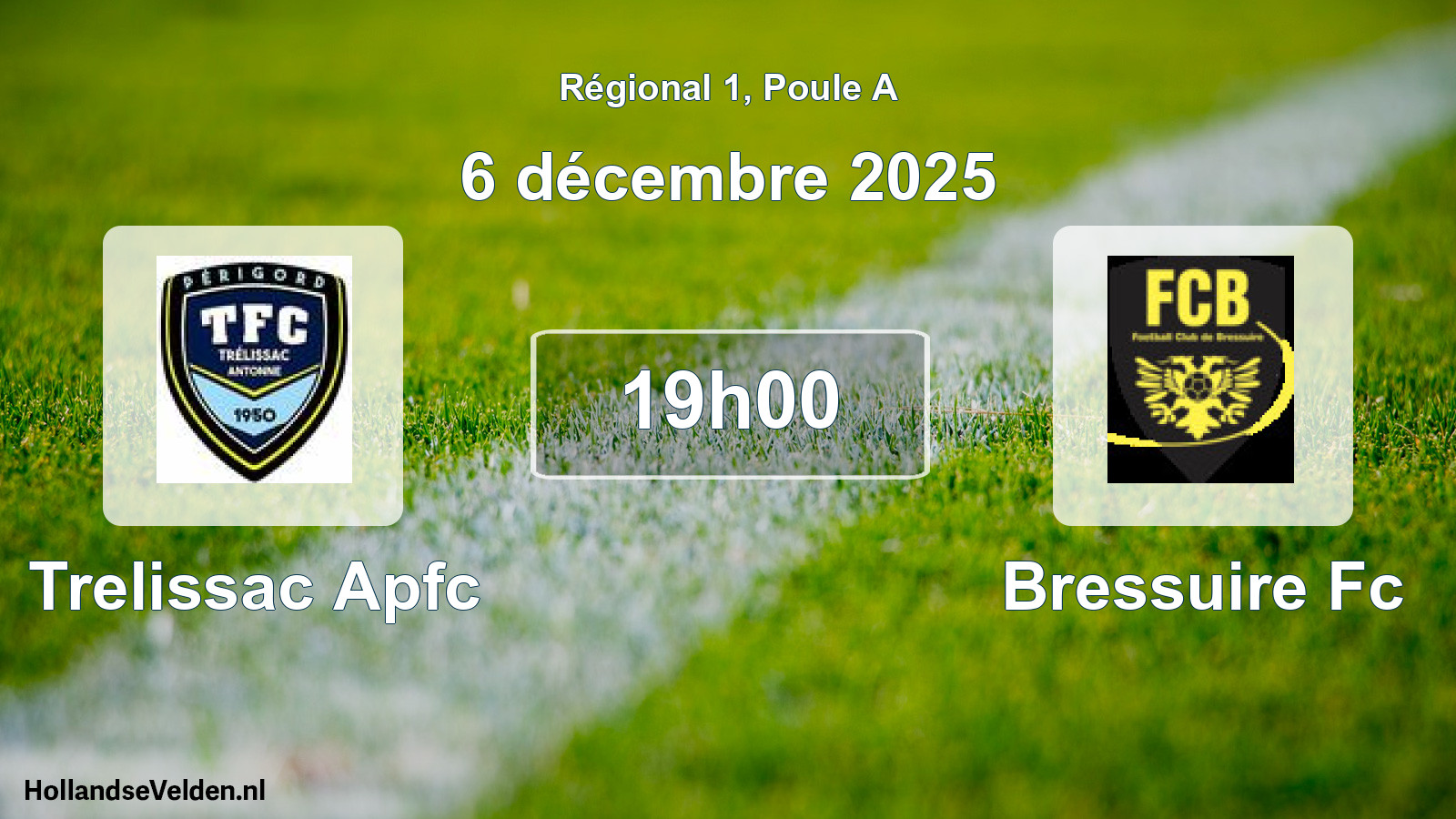 Geplande wedstrijd: Trelissac Apfc - Bressuire Fc (6 décembre 2025)