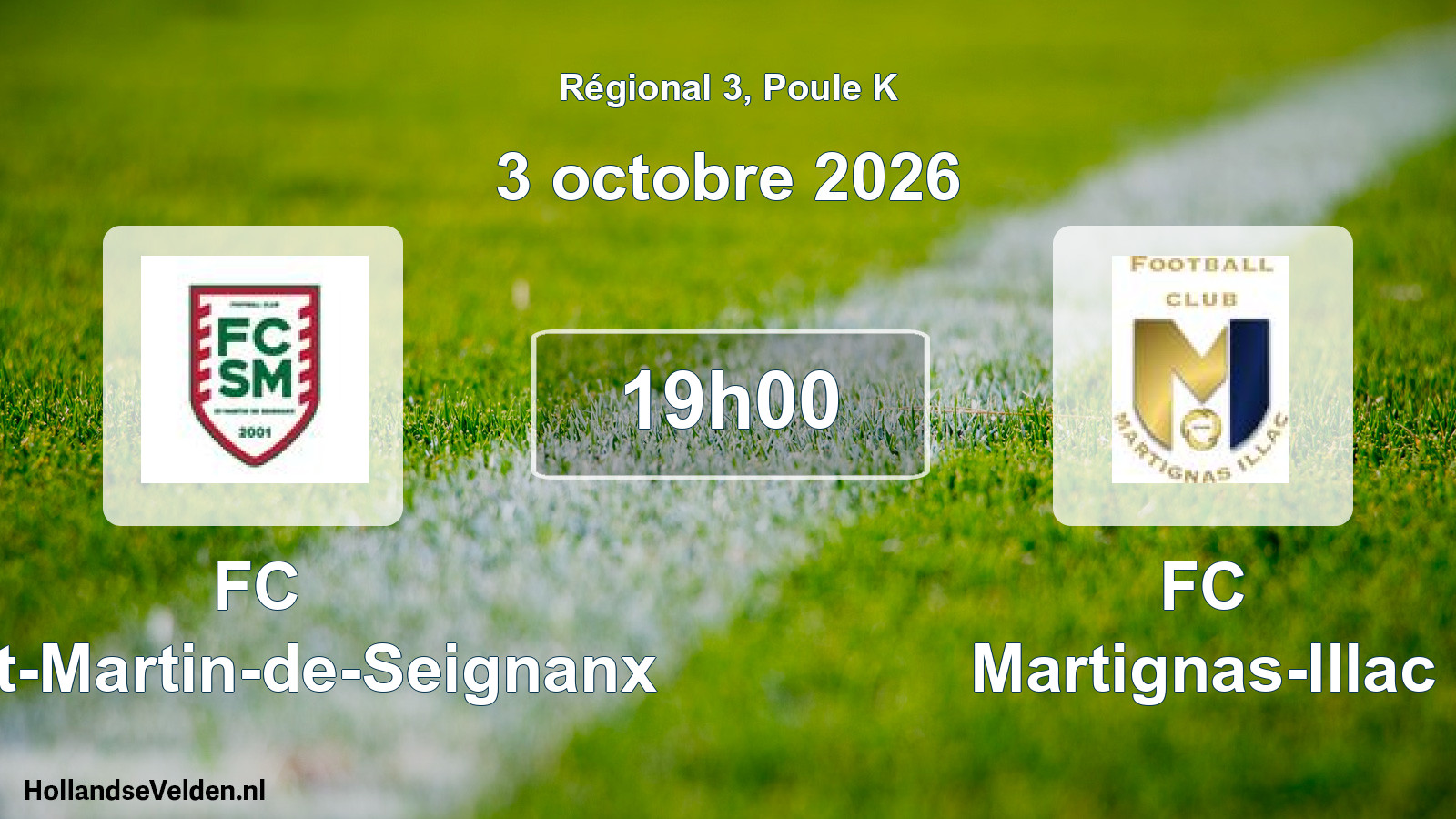 Scheduled Match: FC Saint-Martin-de-Seignanx - FC Martignas-Illac (3 October 2026)