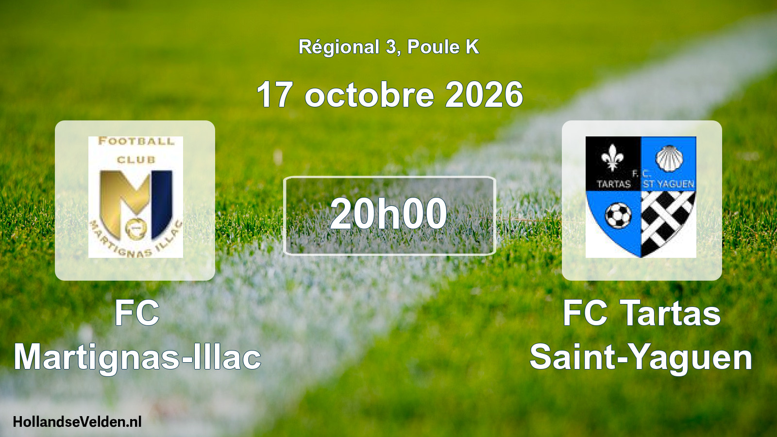 Scheduled Match: FC Martignas-Illac - FC Tartas Saint-Yaguen (17 October 2026)