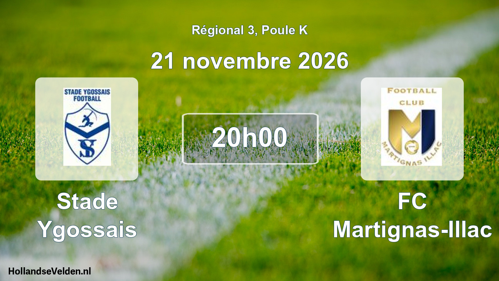 Scheduled Match: Stade Ygossais - FC Martignas-Illac (21 November 2026)