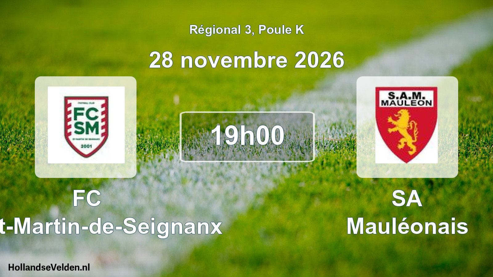 Scheduled Match: FC Saint-Martin-de-Seignanx - SA Mauléonais (28 November 2026)