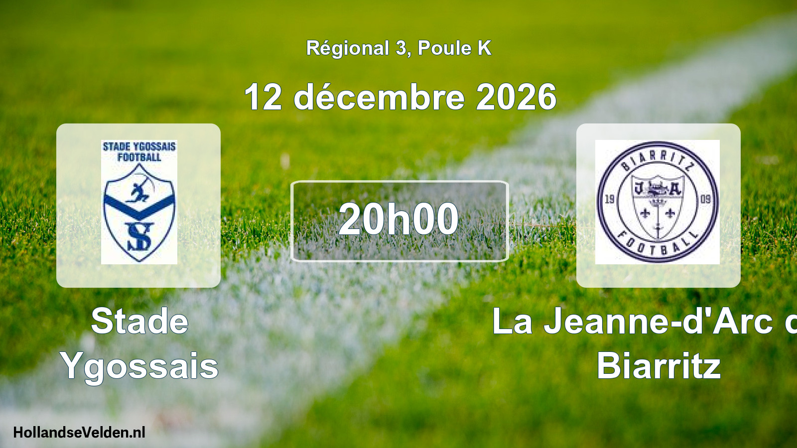 Scheduled Match: Stade Ygossais - La Jeanne-d'Arc de Biarritz (12 December 2026)